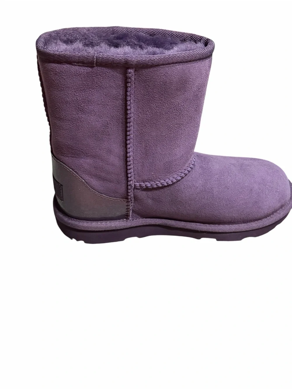 UGG Kids Purple Suede Shearling Boots - Picture 4 of 11